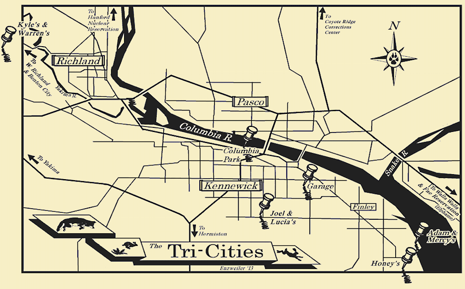 Map of the Tri-Cities